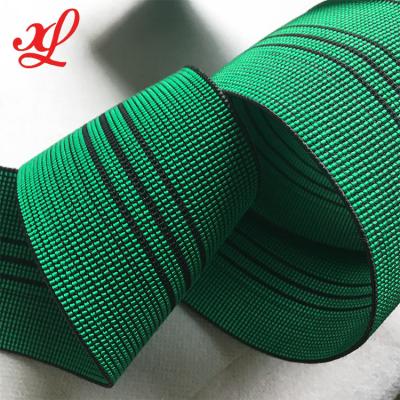 China Custom PP/PE+ Large Sofa Belt Rubber Webbing Chair Band Comfort Band 7cm For Green Band Furniture Accessories for sale