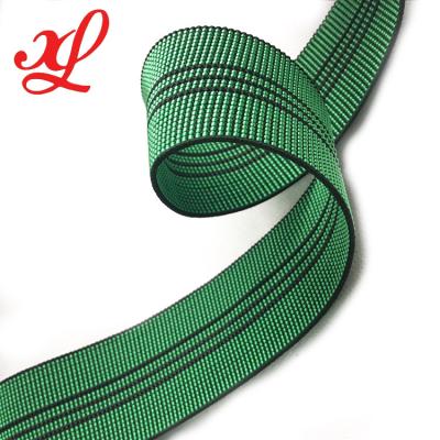 China Green color elastic sofa webbing elastic band for furniture straps furniture upholstery strap for sofa seat for sale