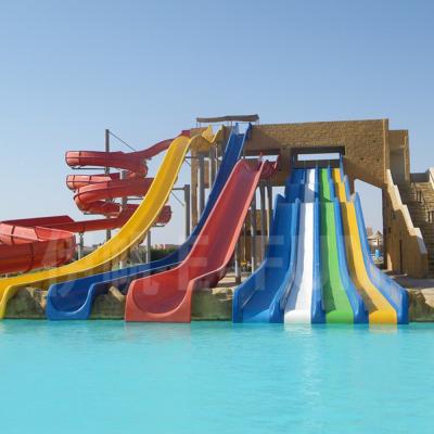 China Water Park SGS Certified Manufacturer Customized Fiberglass Water Slides For Hotel for sale