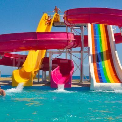 China Fun Slide Outdoor Spiral Fiberglass Deluxe Slides for sale