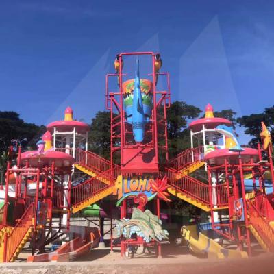 China Hotel Philippines Hotel Water Park Wave Pool Fiberglass Water Slide for sale