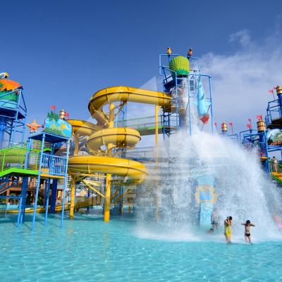 China Water park China Guangxi 30,000 fiberglass water slide/wave pool/family water playground water park for sale