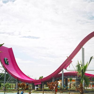 China Fun Large Durable Fiberglass Boomerang Water Slides For Adult Water Park Equipment for sale