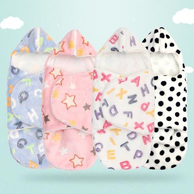 China Antibacterial Baby Blanket Envelope Double Layer Fleece Envelope Sleeping Bag For Newborns for sale