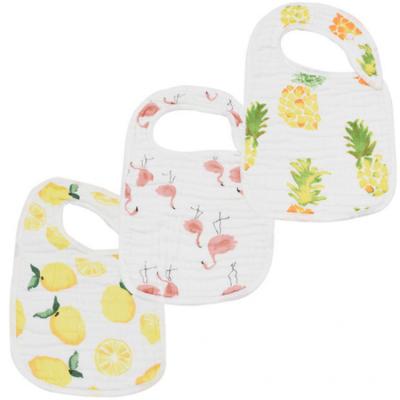 China Antibacterial Soft Absorbent Cotton Muslin Classic 100% U Shaped Bibs for sale