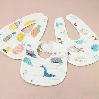 China Antibacterial Muslin Baby Bib Instant Classic Adjustable 100%cotton Bibs for sale