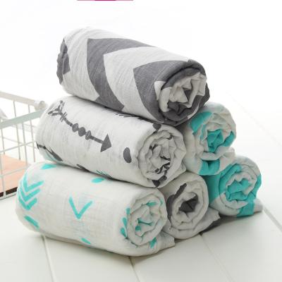 China 100%organic cotton muslin anti-pilling wrap covering for baby shower gift for sale