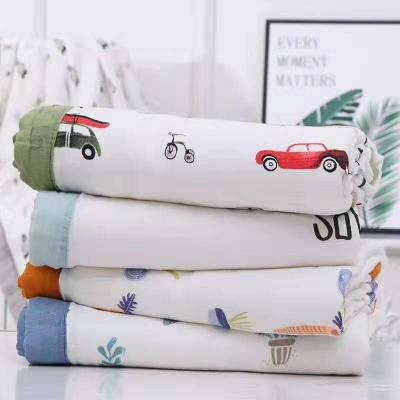 China Anti-pilling 70%bamboo&30%cotton Multi Printed Baby Blanket Muslin Fabric for sale