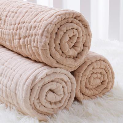 China 100% Soft Breathable Baby Muslin Cotton Baby Bath Muslin Towel Luxury 6-Layer Anti-pilling Baby Blanket for sale