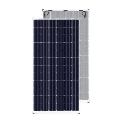 China Extreme Temperature 375W Bipv Monocrystalline Dual Glass Solar Panel Lightweight Double Glass Wind-pressure High Snow Load for sale