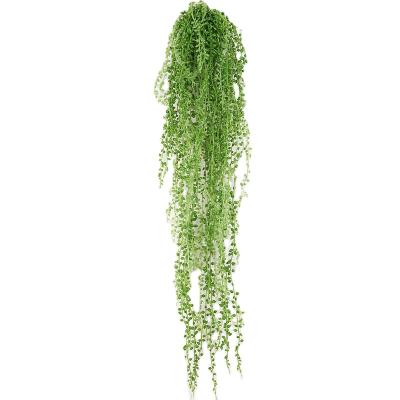 China Background Wall Artificial Succulents Hanging Plants Artificial String Of Beads Hanging Plant For Wall Garden Decor for sale