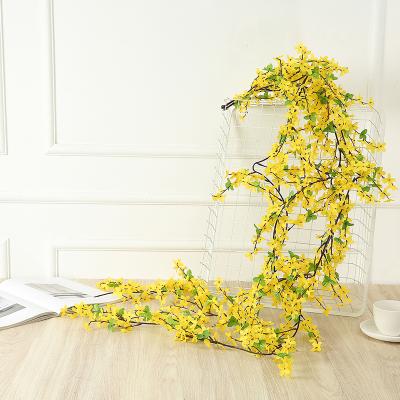 China Real Spring Jasmine Vine Real Touch Artificial Flower Garden Wedding Decoration Flowers for sale