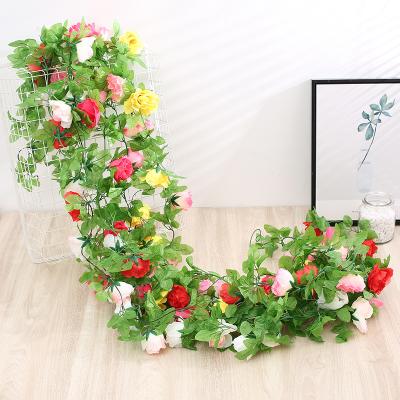 China Artificial flower easy vine rose rattan simulation peony rattan wholesale for sale