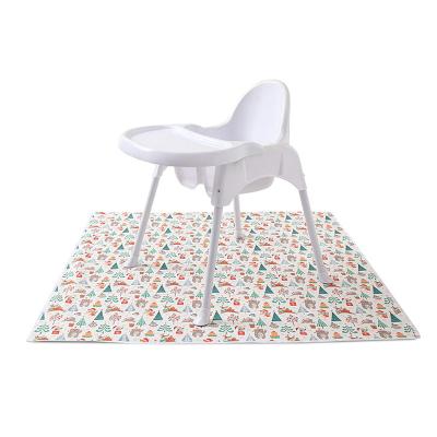 China Washable Washable Floor Place Highchair Floor Baby Waterproof Flock Mat Pad for sale