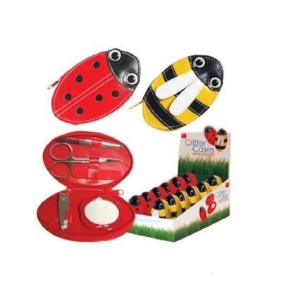 China Popular Ladybug 5pcs Creature Cases Cheap Manicure Set, Cute Manicure Kit for sale