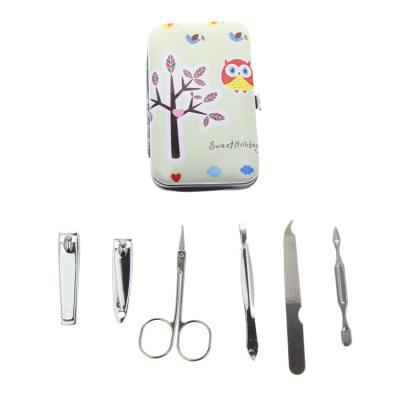 China Popular Owl Best French Professional Manicure 6Pcs/Set 6 Different Pedicure Set For Men Women Girl Kid Child Gift for sale