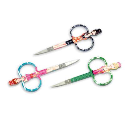 China Durable Fancy And Cute Beauty Girl Printed Small Cuticle Nail Scissors for sale