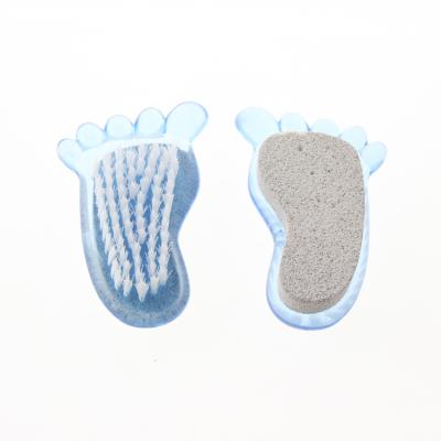 China Hardest Callus Foot Shape Pumice Stone Foot File with Brush for sale