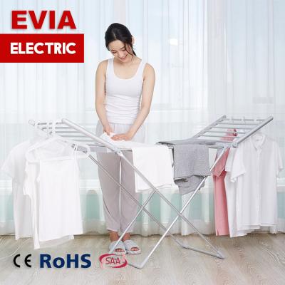 China EVIA Energy Saving Folding Electric Clothes Drying Rack Portable Winged Electric Fabric Dryer For Balcony for sale