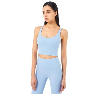 China QUICK DRY 2022 Hot Sale Girls Cute Yoga Outwear Tank Top Sports Invest OEM For Gym Women for sale