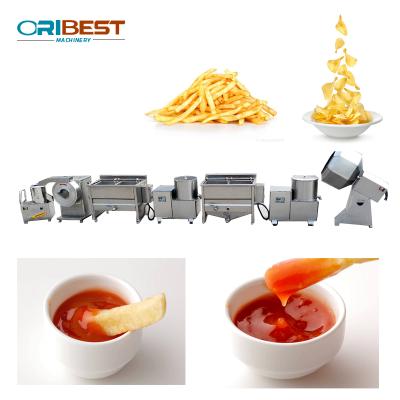 China Easy Operation New Style Automatic Potato Chips Making Machine Price / Fried Potato Production Line for sale