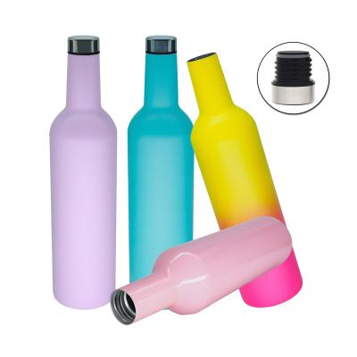 China Sustainable Wine Cooler Insulated Double Wall Stainless Steel Wine Thermos Bottle Cooler Bottle for sale