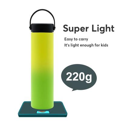 China Wholesale 24oz PORTABLE Wide Mouth Double Wall Vacuum Flask Insulated Stainless Steel Healthy Lightweight Water Bottle for sale