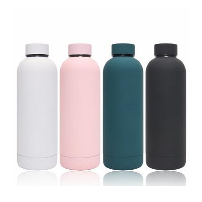 China New Viable Wholesale Style Stainless Steel Double Wall Vacuum Insulated Small Water Bottle 500ml for sale