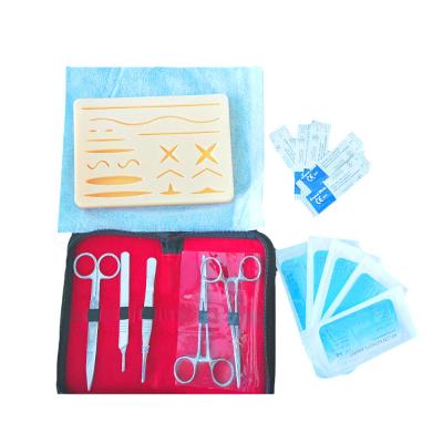 China Convenient 8 Pcs Suture Training Set Suture Pad Surgical Practice Set Complete Basic Surgical Kit for sale