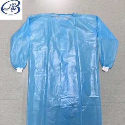 China Protective Glass Disposable Medical Fluid Resistant Plastic Cpe Gown for sale