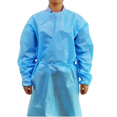 China PP non woven / PE film directly from manufacturer clothing price for types isolation gown medical supplies for sale