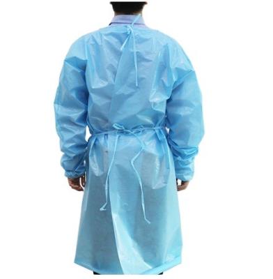 China PP non woven / PE film PP gown chemotherapy gowns chemo dresses factory direct sale for sale