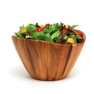 China Viable bamboo salad bowl set with lacquer serversnatural bamboo salad bowl for sale