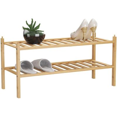 China Modern Sturdy Morden Water Proof Natural Color Wooden Factory Entrance Shoe Rack for sale