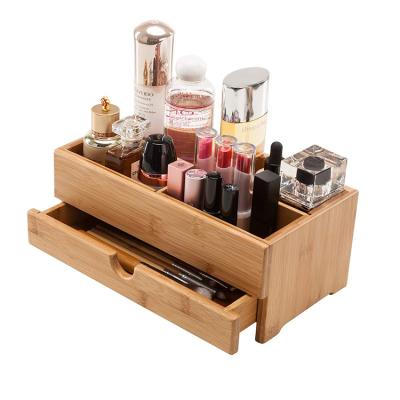 China Viable Bamboo Storage Box Skin Care Product Cosmetic Storage Box for sale