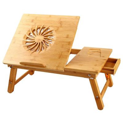 China LAPTOP DESK Natural Bamboo Universal Portable Adjustable Laptop Desk for sale