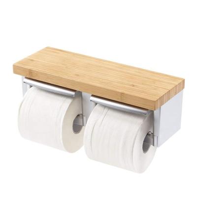 China Eco-friendly Environmental Protection Kitchen Bathroom Paper Towel Holder Bamboo for sale