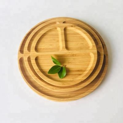 China JINXUAN Large Serving Sustainable Natural Bamboo Bamboo Revolving Serving Tray For Sale for sale