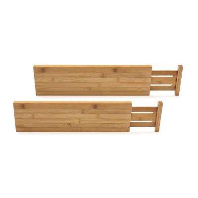 China Sustainable Under-Grid Storing Eco-Friendly Bamboo Drawer Dividers Drawer Divider Partition for sale