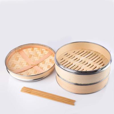 China 100%Natural Sustainable Bamboo Dumpling Steamer Basket Chinese Wholesale for sale