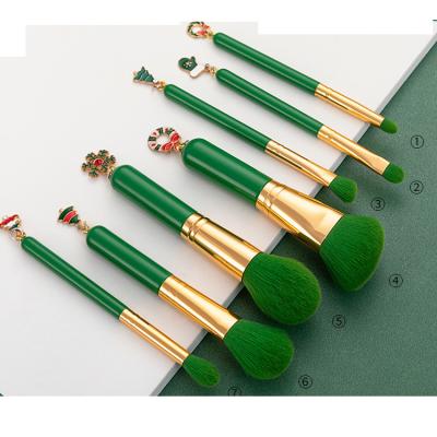 China Angular Blush New Style 7Pcs Vegan Cosmetics Brushes Luxury Private Label Makeup Brushes Custom Vegan for sale