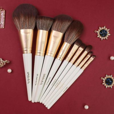 China Angular Blush 2021 Professional Custom White Private Label Makeup Brushes, High Quality Makeup Brush for sale