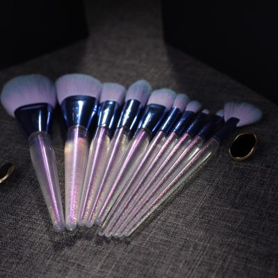 China Angular blush 2021 new style Crystal Makeup Brushes acrylic, high quality makeup set brush for sale