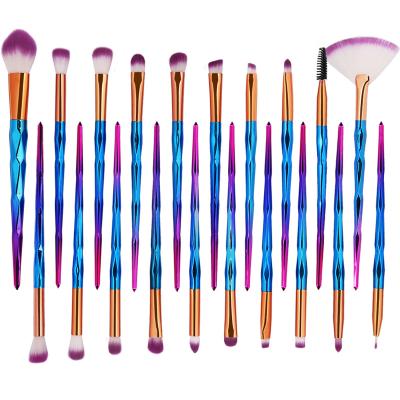 China Angular Blush Brushes Wholesale Professional Cosmetic Tool Kits Eyeshadow Eyebrow Foundation Brush Mascara Makeup Brush Set for sale