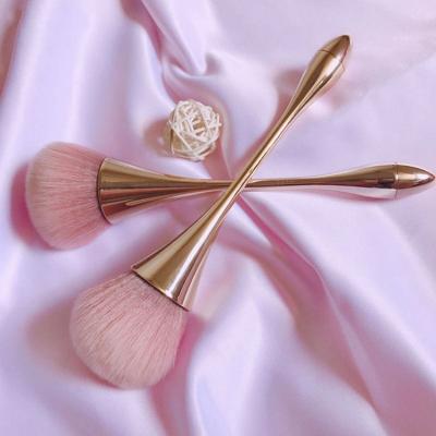 China Convenient Flat Brush Beauty Tools Rose Gold Convenient Retractable Pink Handle Makeup Brushes 2021 Set for sale