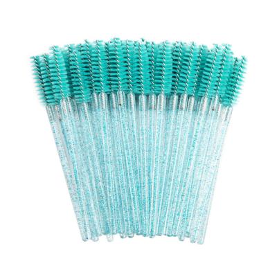 China Wholesale Crystal Eyelash Mascara Wand Brush Makeup Brushes Eyelash Magic Wand Purple Eyelash Brushes Comb 100 Pieces for sale