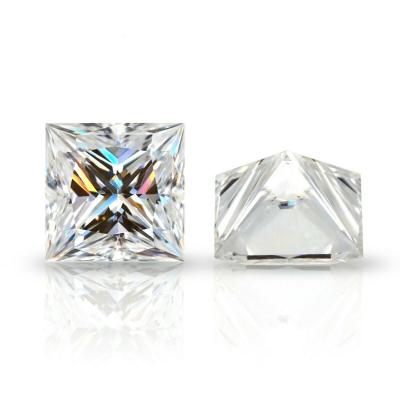 China Polishing Loose Stone Princess Cut Moissanite Jewelry DEF VVS Loose Sparkle Moissanite Loose for sale