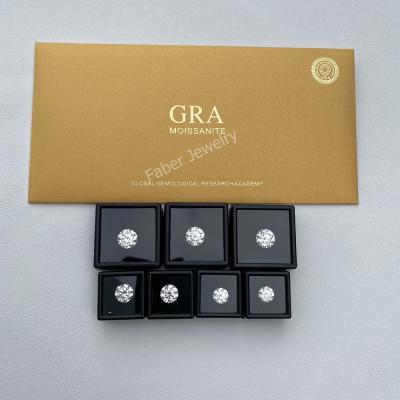 China Color Play Or Fire GRA Certified DEF Colorless Round Brilliant Cut 3CT-6CT VVS Moissanite for sale