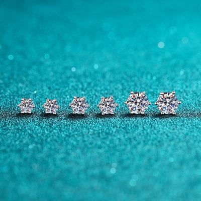 China E-Co Friendly Most Hot Selling And Classic 6 Label Designs 0.1ct-3.0ct 10K/14K/18K Moissanite Earrings for sale