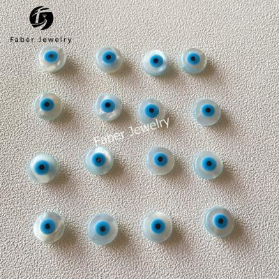 China Hot Selling 6mm 8mm 10mm 12mm Natural Fire Evil Eye Stone Color Set Or Pearl Bead for sale